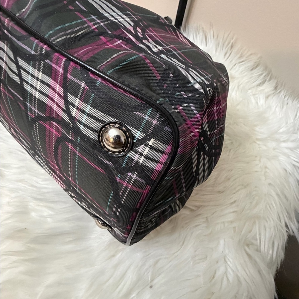 Coach Multicolor Plaid Tote Bag - Picture 8 of 14
